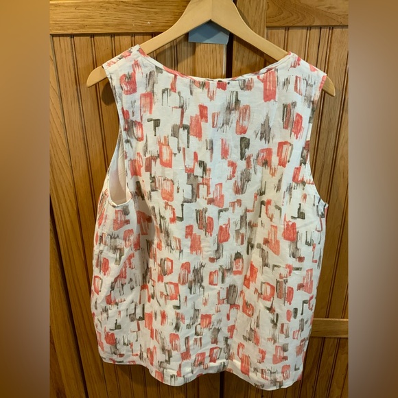 J. Jill Coral and Gray Abstract Tank Top - Picture 3 of 3